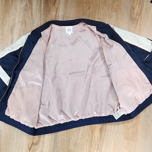 🧚♂️NWT Gap Blue Lined Zippered Lightweight Track Jacket Large - Picture 5 of 10